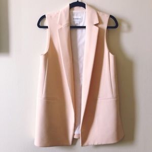 Club Monaco Pink Double-Breasted Long Vest